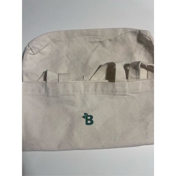 Keep Blooming Tan Canvas Tote Farmers Market Book Bag - Picture 4 of 4